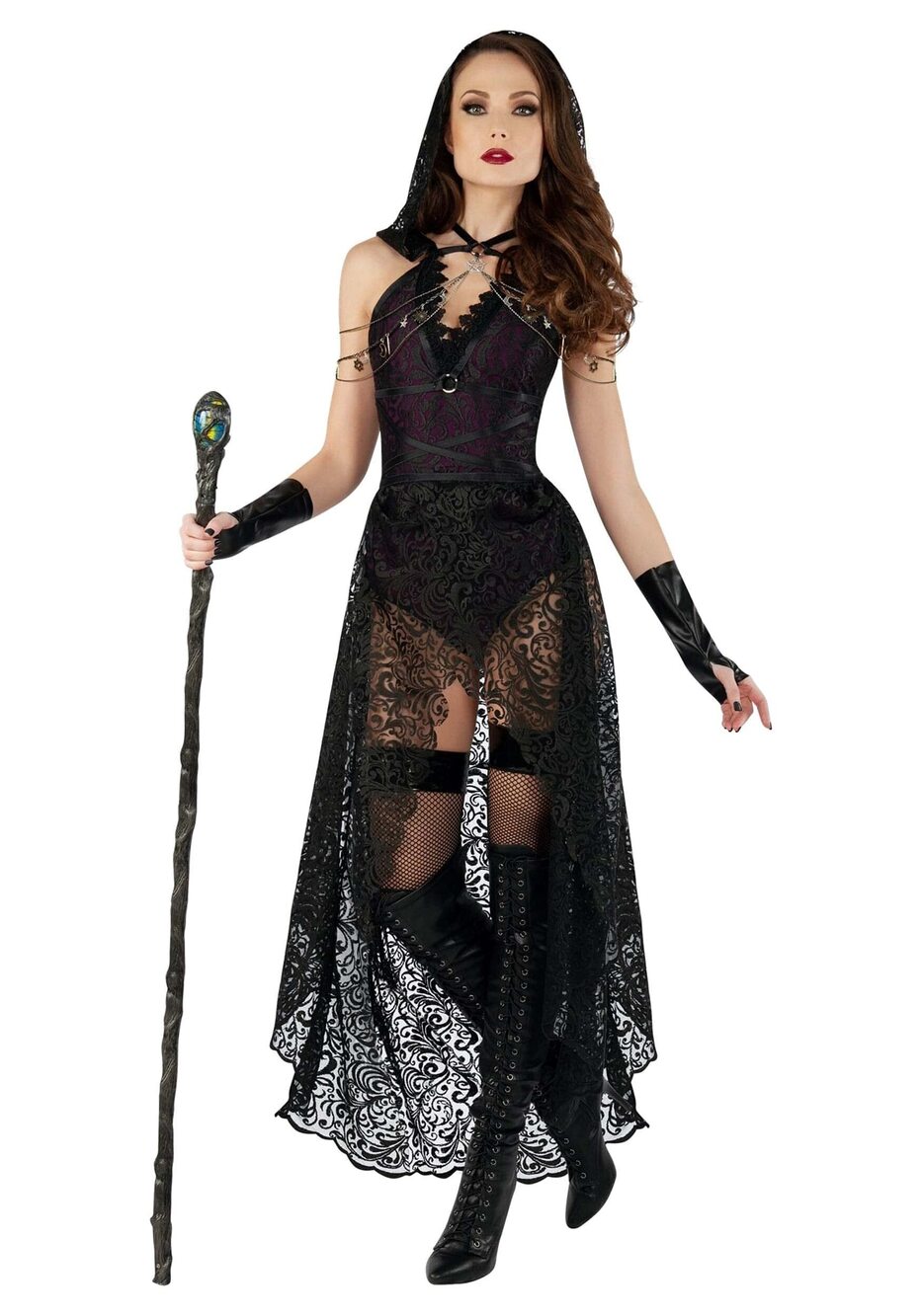2886 Costumes Dark Preistess Small Black